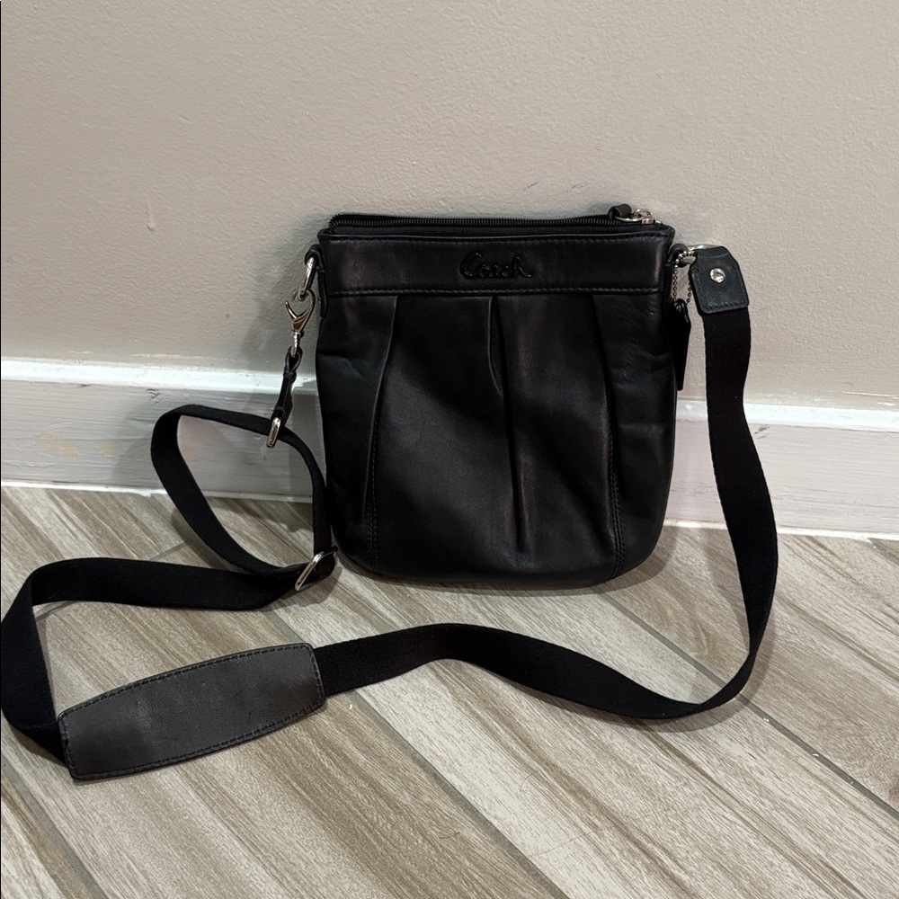 Coach Black Leather Crossbody Bag